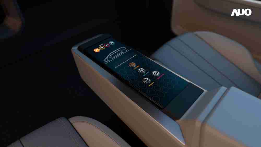 牛牛游戏以人性化设计打造多变形态中控显示(Morphing Center Control)，，，不使用时仅平面显示信息，，，进行操作时，，显示器则会动态隆起，，，，转变成3D实体按钮，，，，并有触觉回馈，，展示人机互动新体验